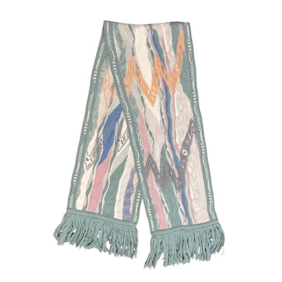 Vintage 1990’s Coogi Scarf Authentic Wool Multicolor 90